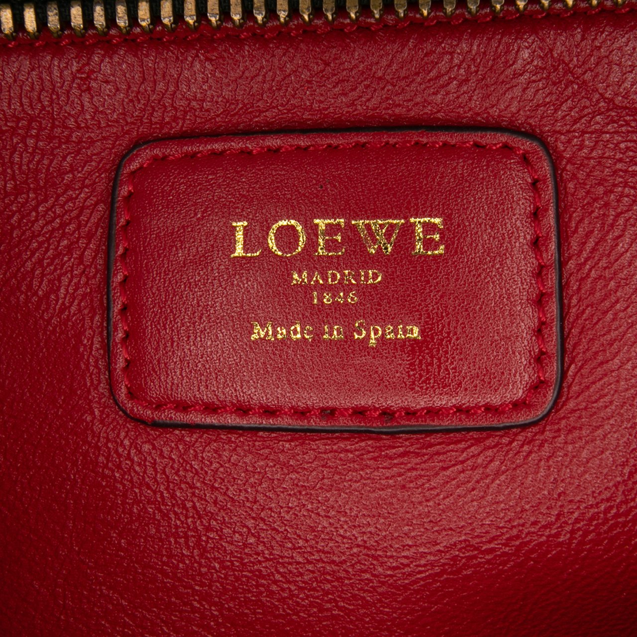 Loewe Tricolor Leather Amazona 36 Rood