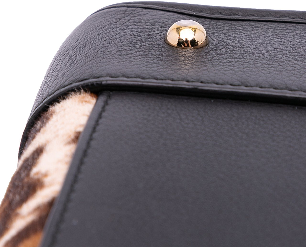Loewe Pony Hair Leopard Print Amazona 28 Bruin