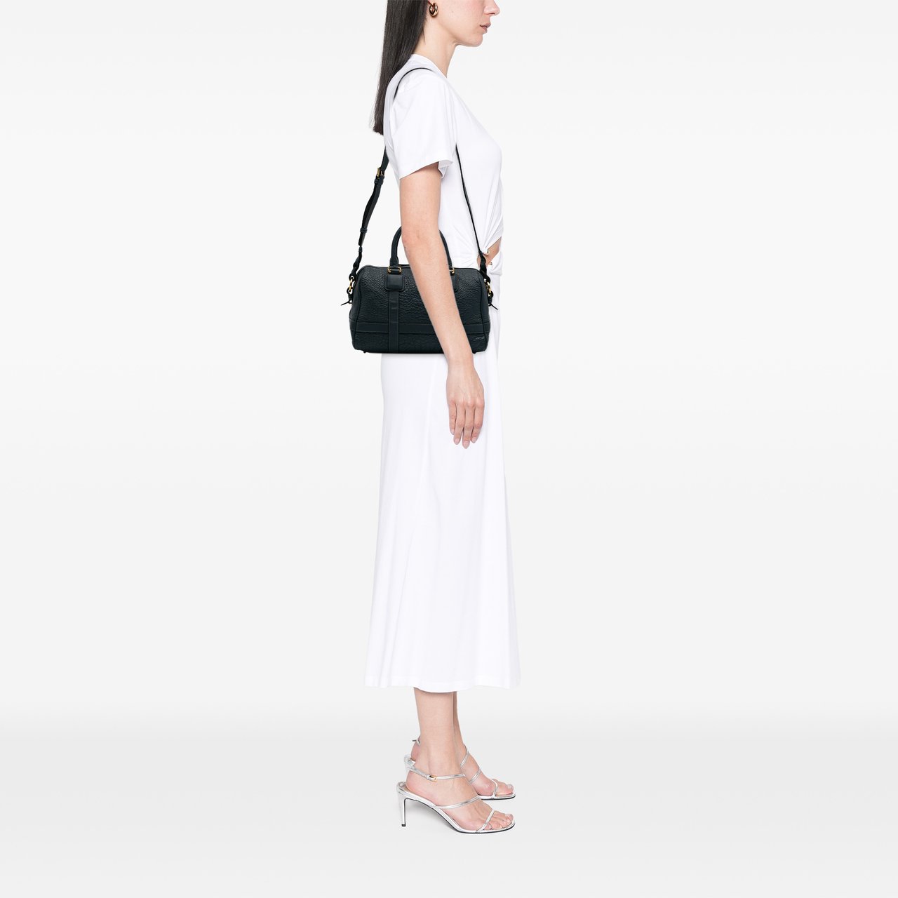 Loewe Goatskin Anagram Paseo 30 Satchel Blauw