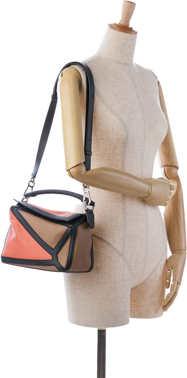 Loewe Small Calfskin Graphic Puzzle Satchel Bruin