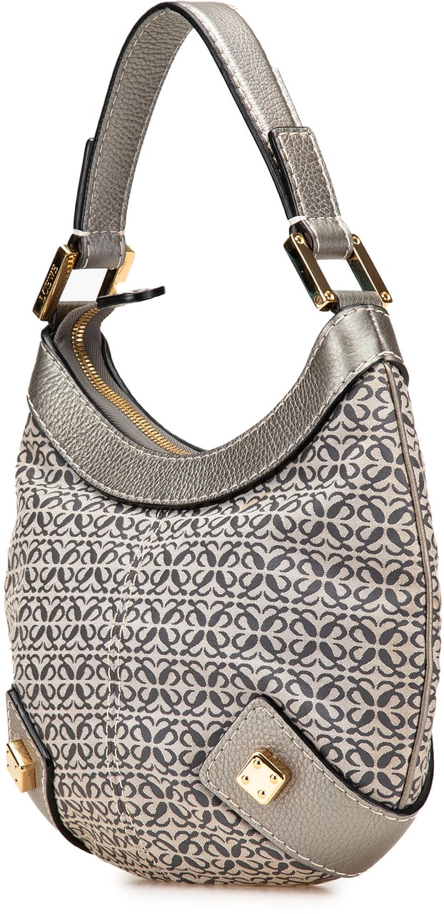 Loewe Anagram Canvas New Road Hobo Grijs