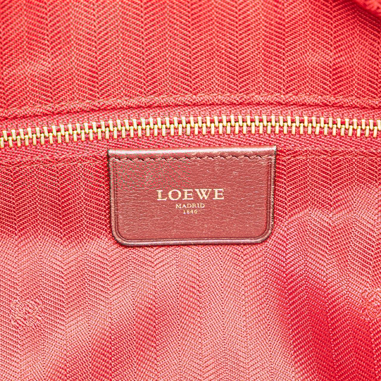 Loewe Leather Fusta 25 Rood