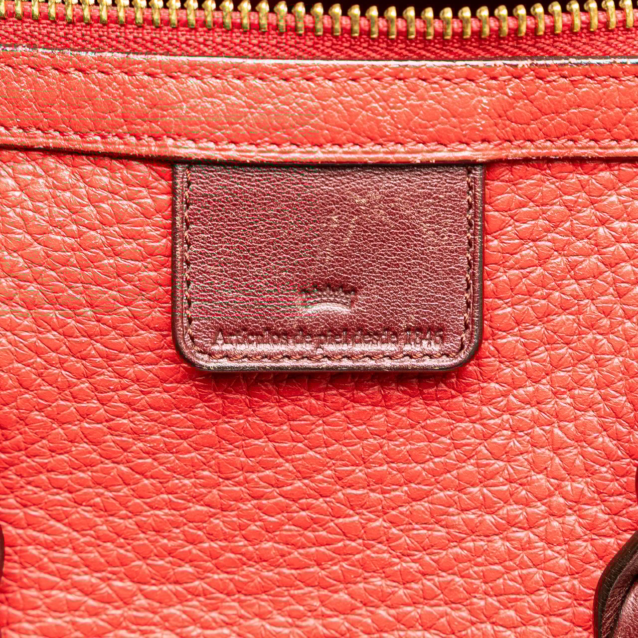 Loewe Leather Fusta 25 Rood