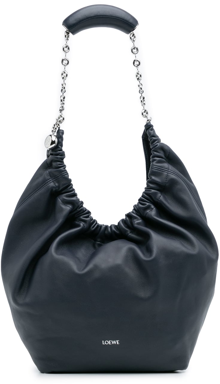 Loewe Small Mellow Nappa Lambskin Squeeze Bag Blauw