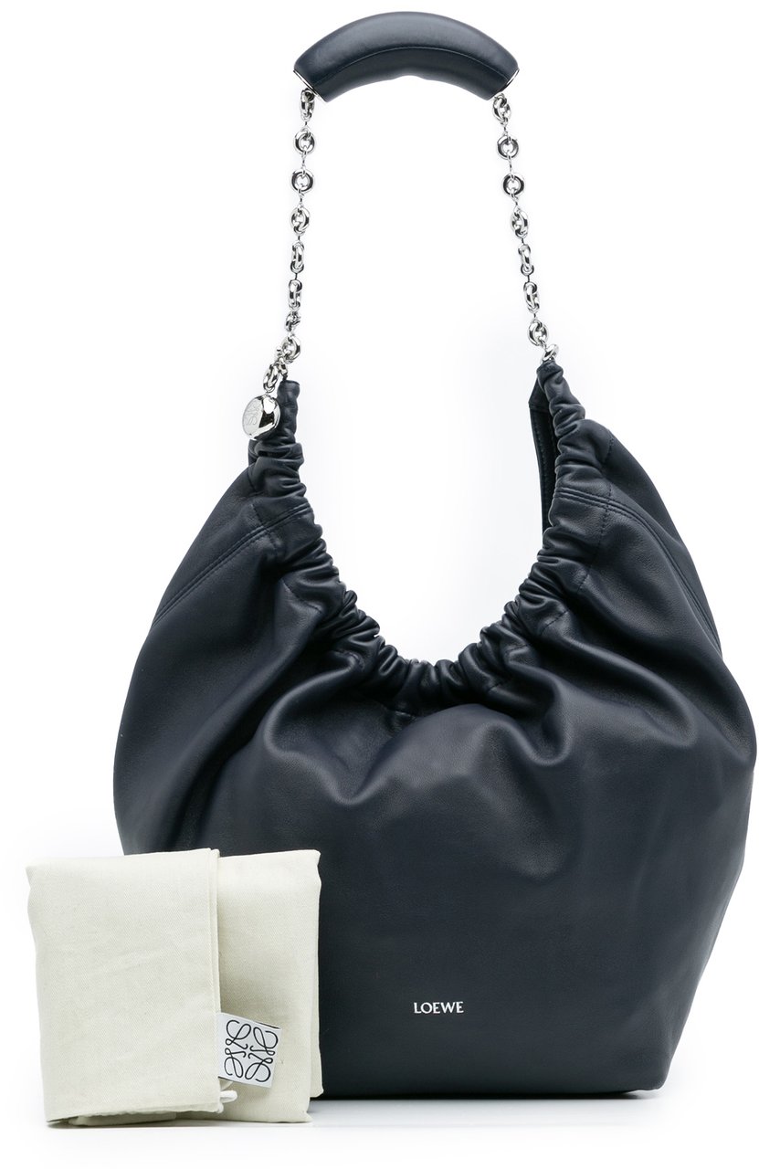 Loewe Small Mellow Nappa Lambskin Squeeze Bag Blauw