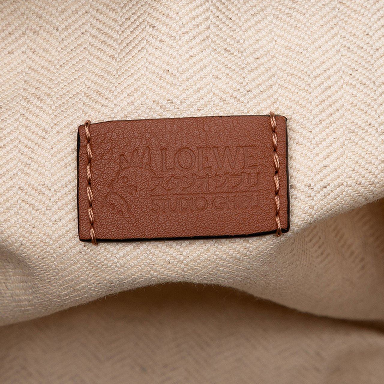 Loewe Studio Ghibli Howls Moving Castle Canvas Drawsting Pouch Blauw