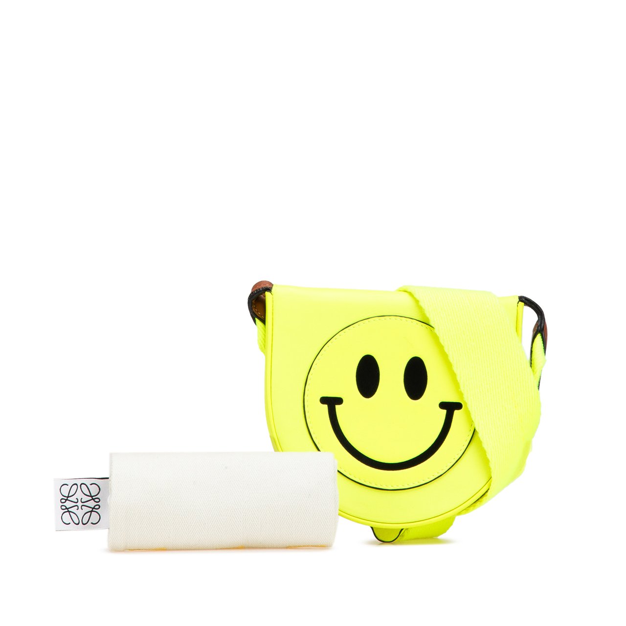 Loewe Small Smooth Calfskin Smiley Heel Crossbody Geel