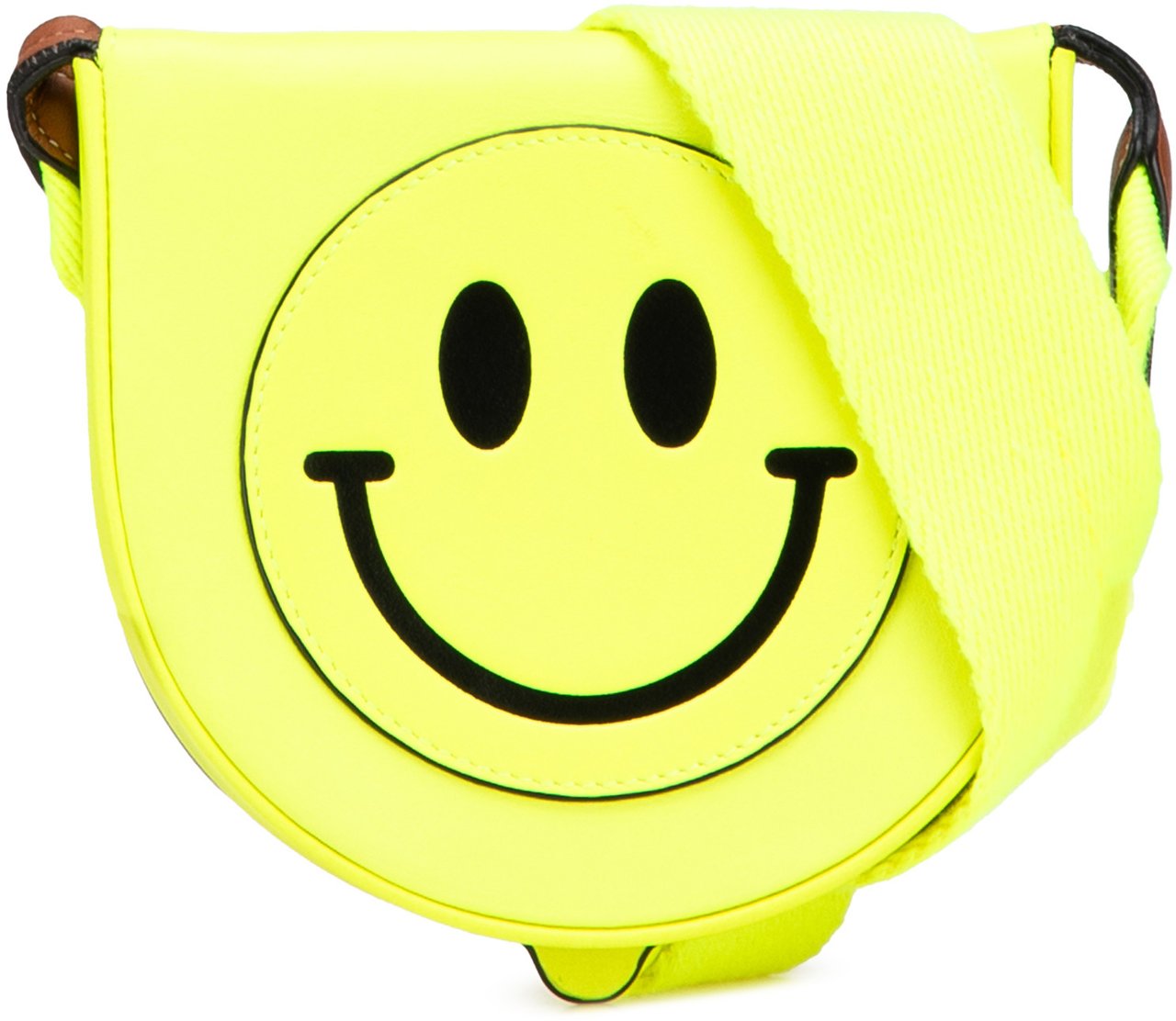 Loewe Small Smooth Calfskin Smiley Heel Crossbody Geel