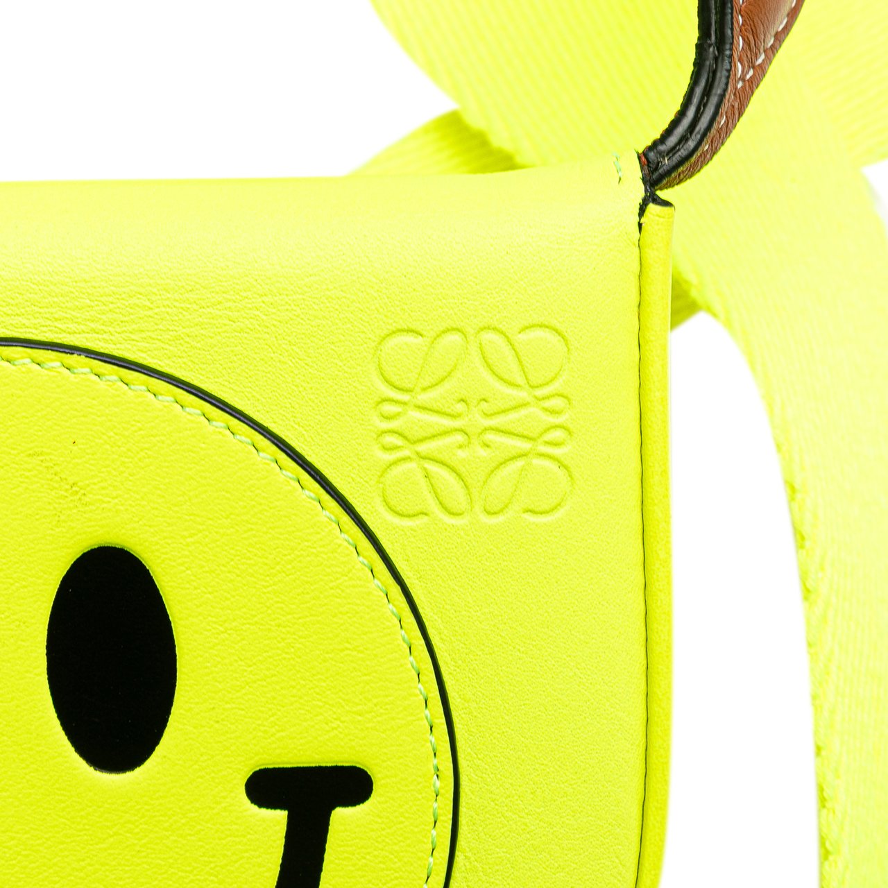 Loewe Small Smooth Calfskin Smiley Heel Crossbody Geel