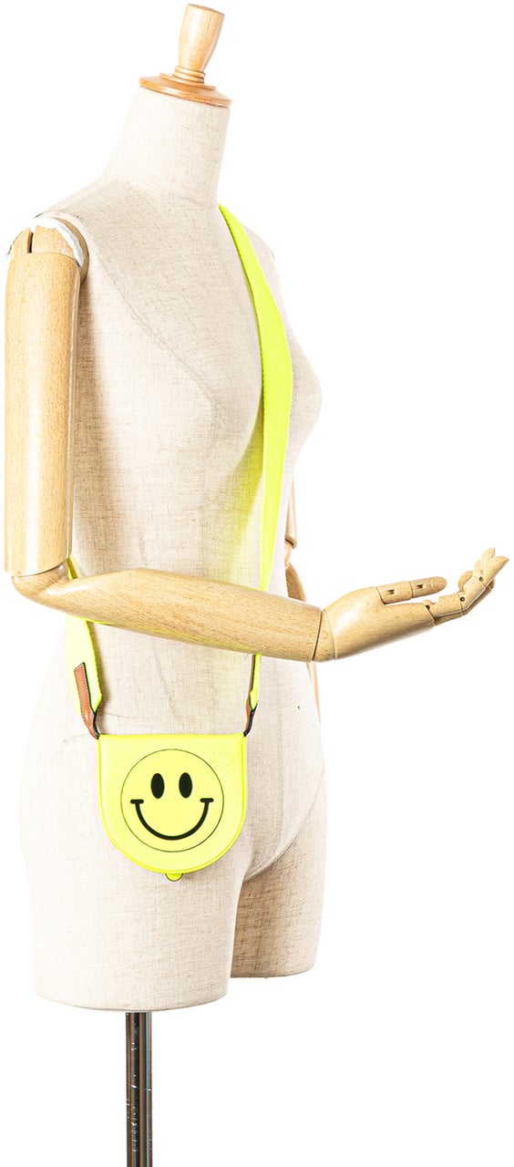 Loewe Small Smooth Calfskin Smiley Heel Crossbody Geel