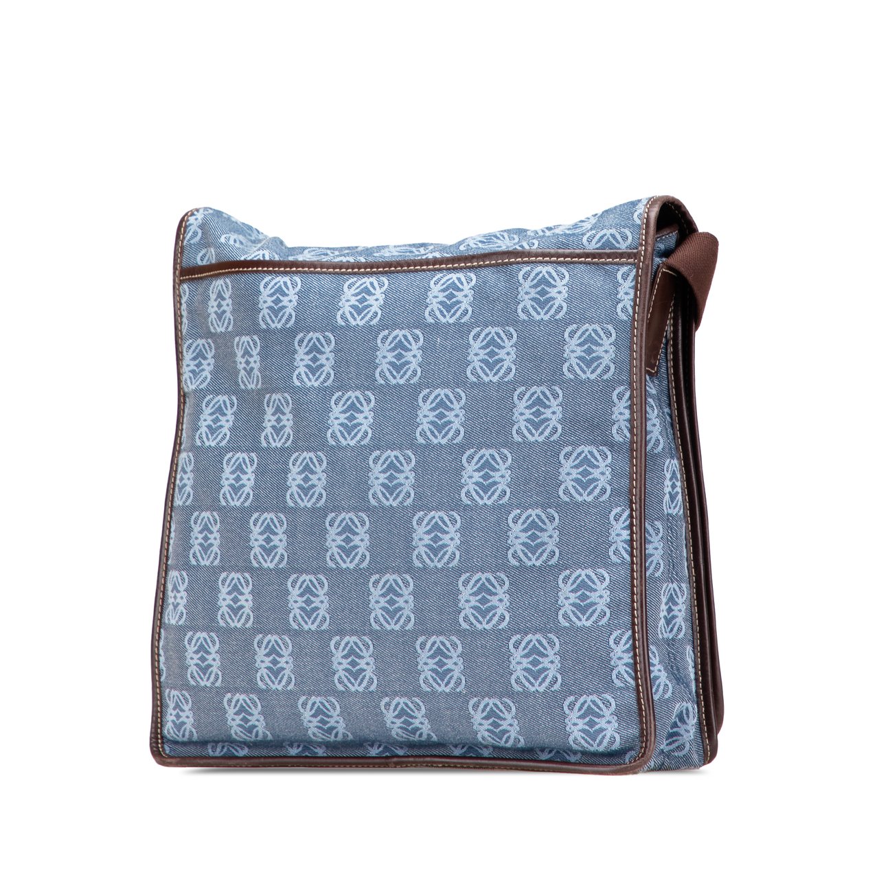 Loewe Anagram Denim Crossbody Blauw
