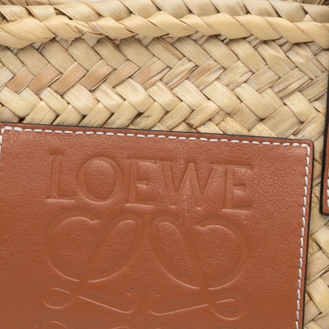 Loewe Small Raffia Basket Tote Bruin
