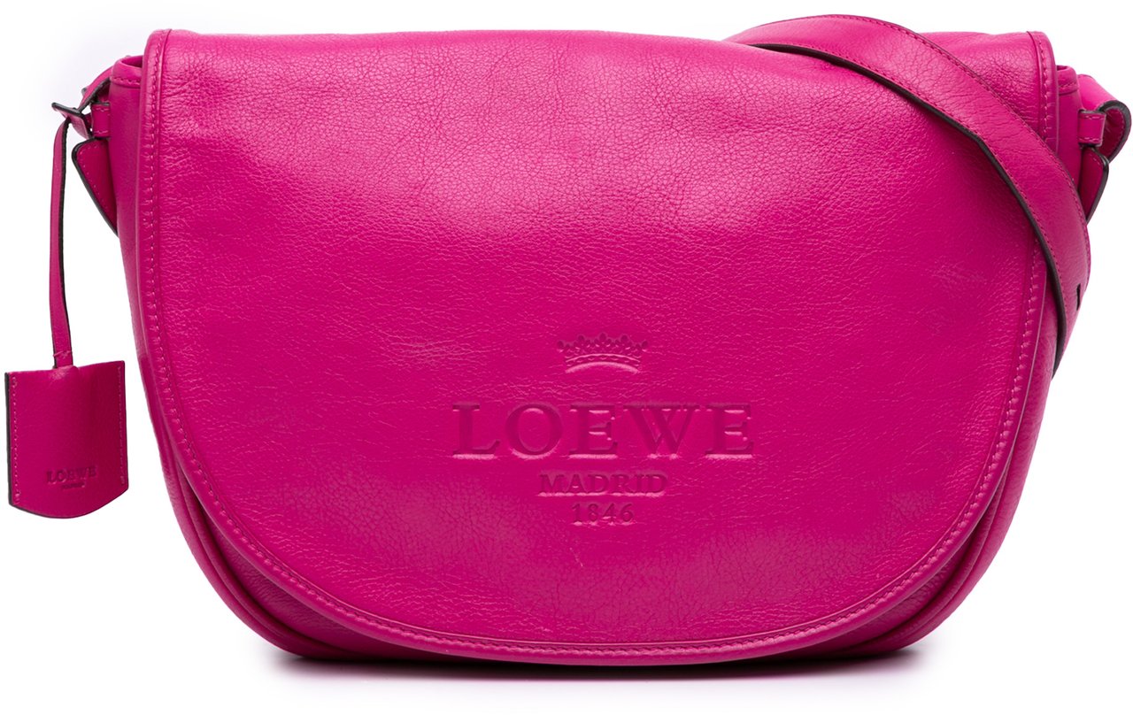 Loewe Leather Heritage Crossbody Roze