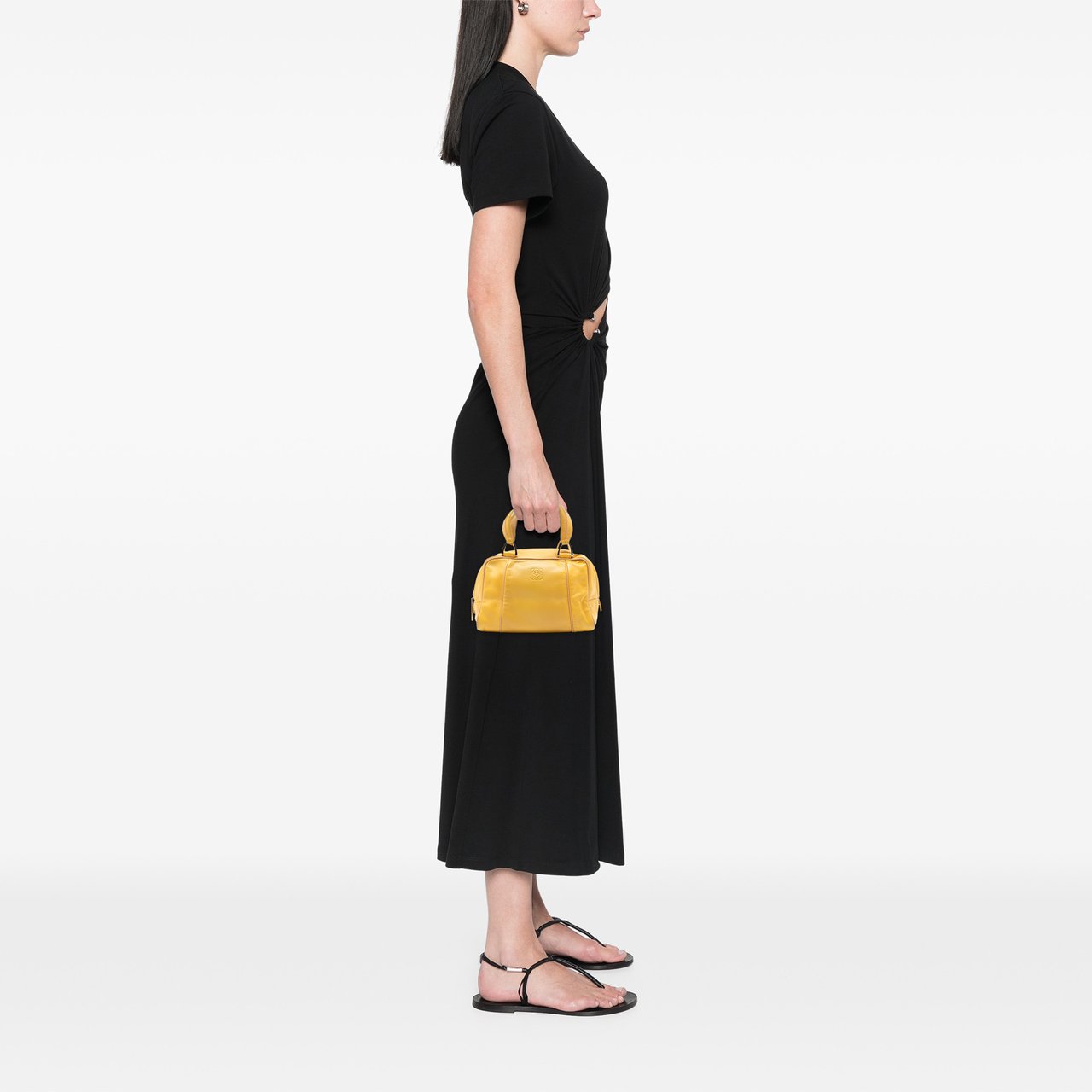 Loewe Mini Leather Anagram Handbag Geel