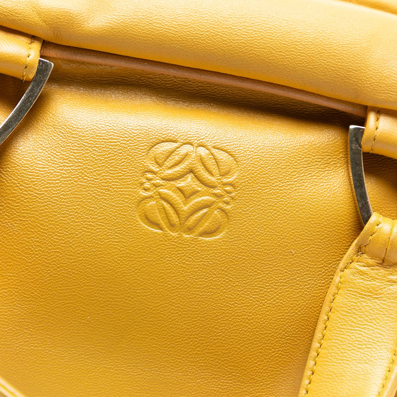 Loewe Mini Leather Anagram Handbag Geel