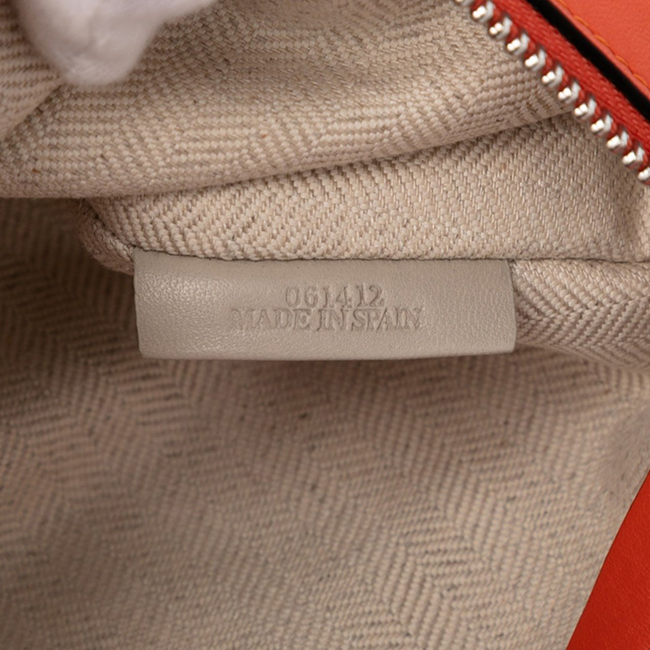 Loewe Mini Leather T Pouch Oranje