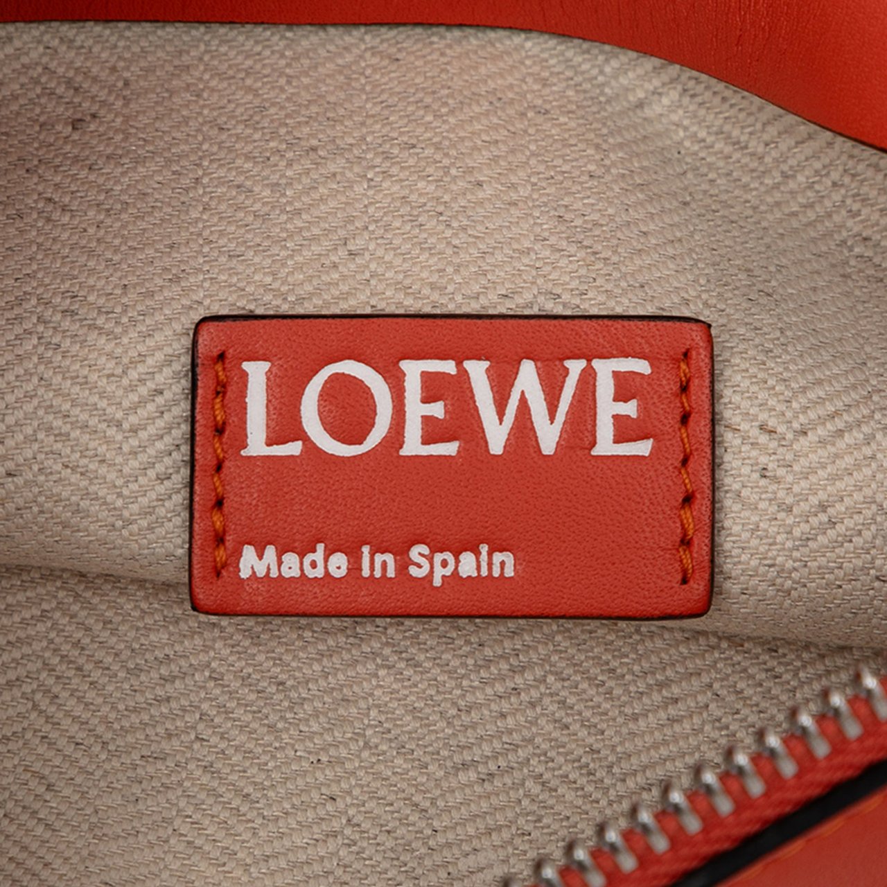 Loewe Mini Leather T Pouch Oranje