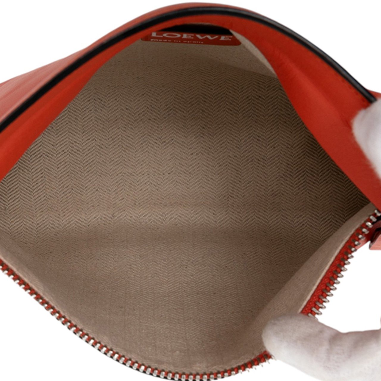 Loewe Mini Leather T Pouch Oranje