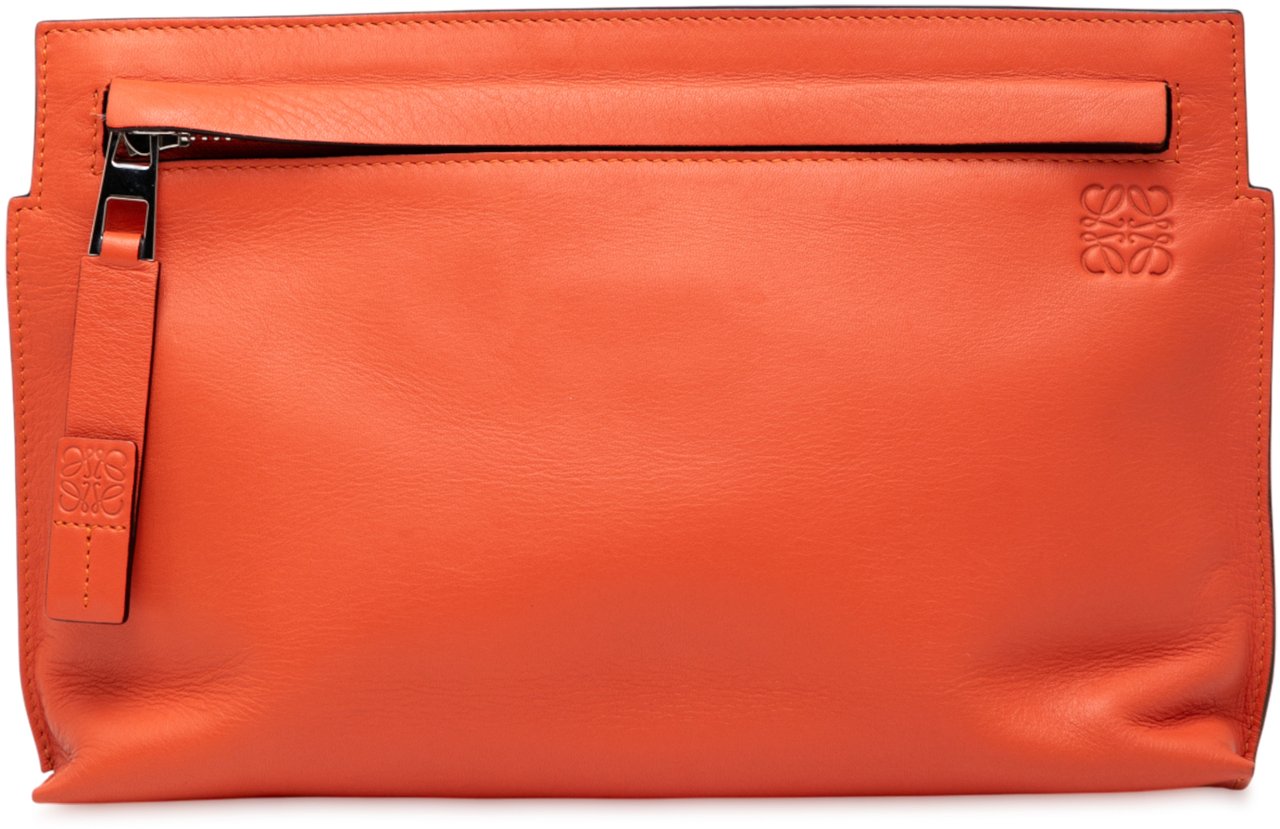 Loewe Mini Leather T Pouch Oranje