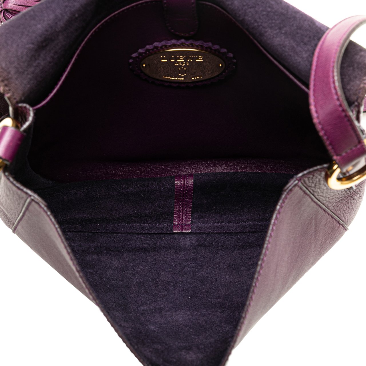 Loewe Nappa Anagram Tassel Crossbody Paars
