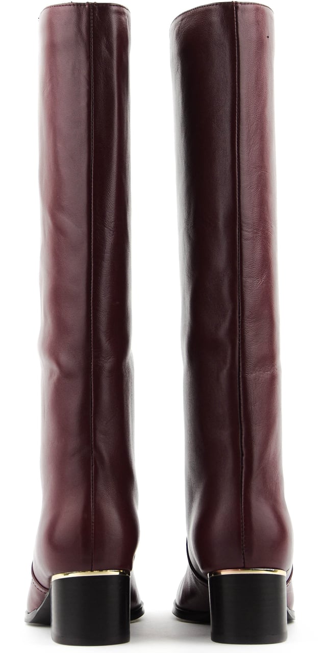 Lola Cruz Long Boot Burgundy Rood