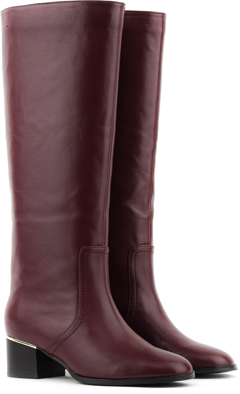 Lola Cruz Long Boot Burgundy Rood