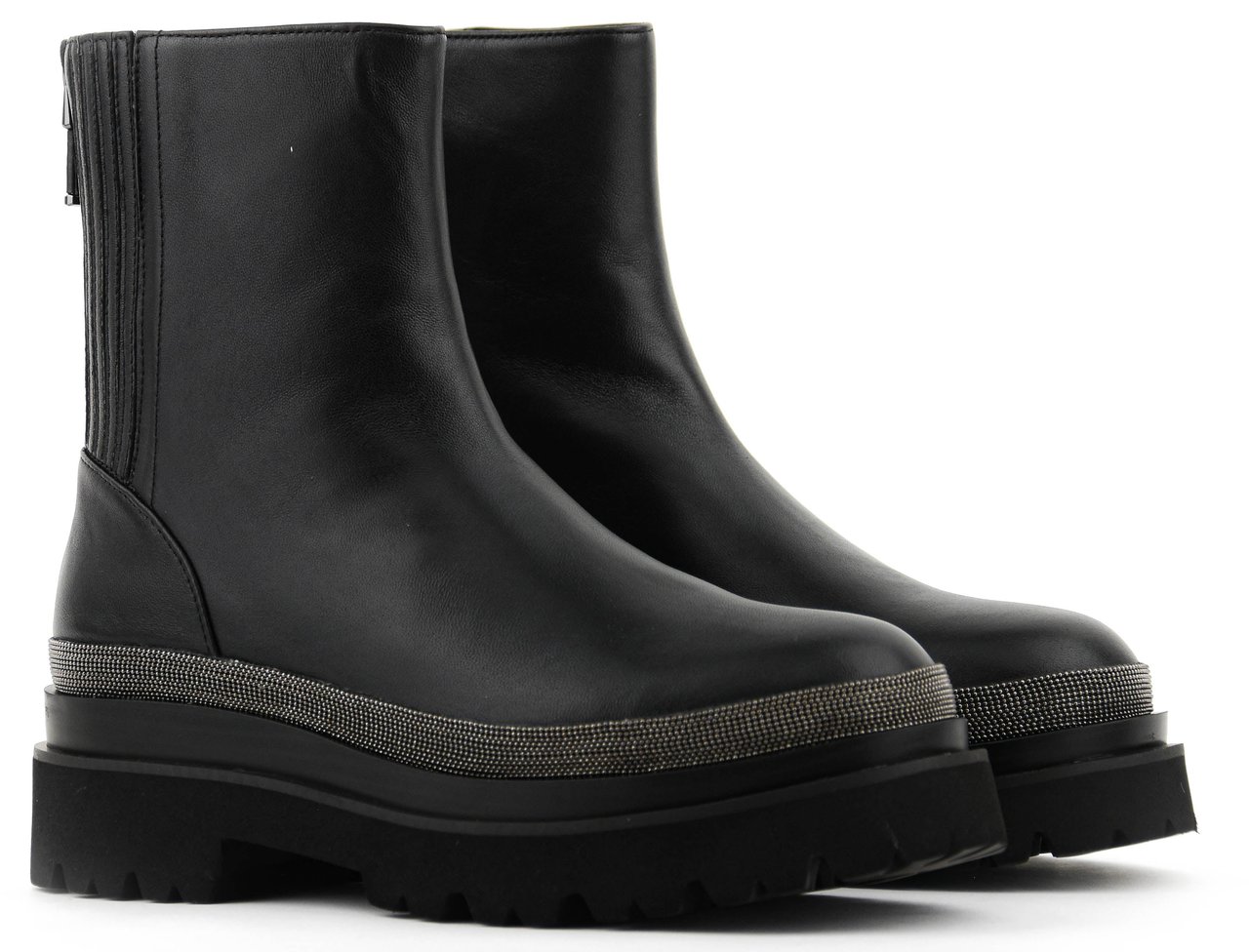 Lola Cruz Chelsea Strass Boot Zwart