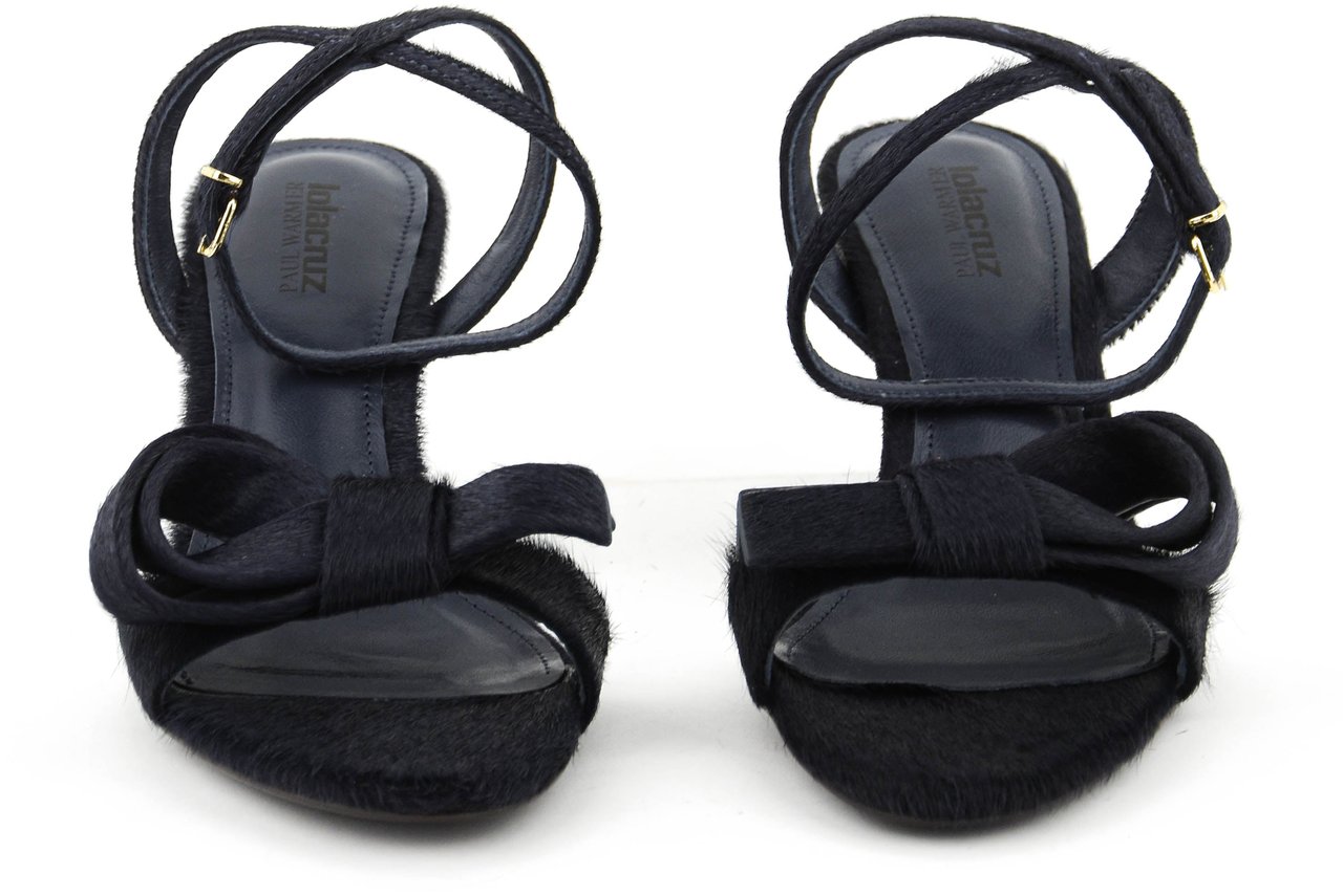 Lola Cruz Sandal Navy Pony Blauw