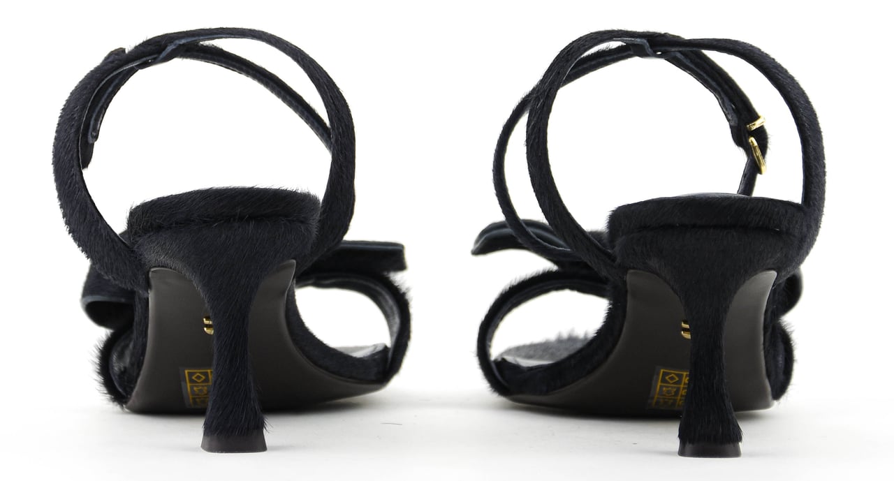 Lola Cruz Sandal Navy Pony Blauw