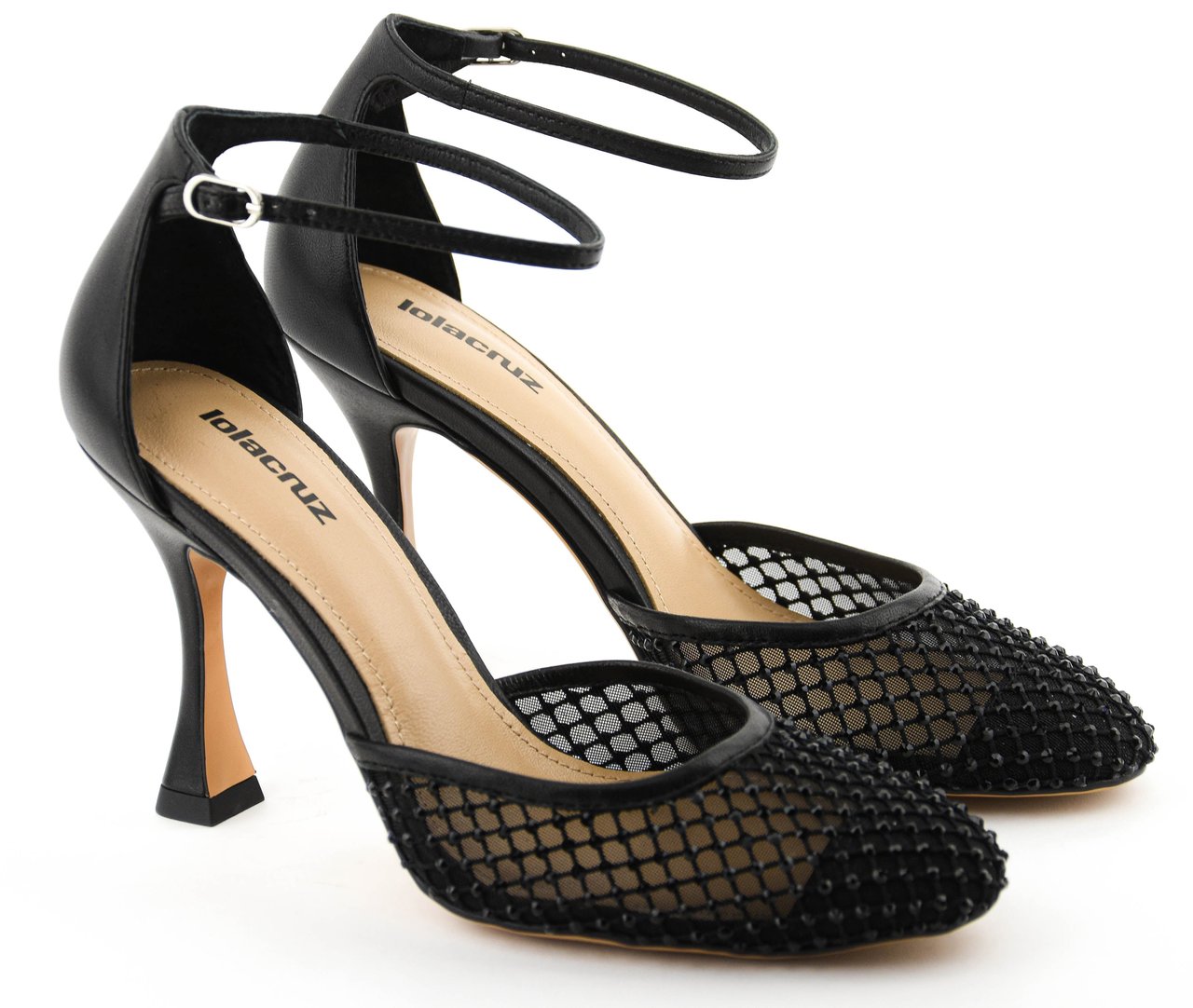 Lola Cruz Dury Pump 95 Black Zwart
