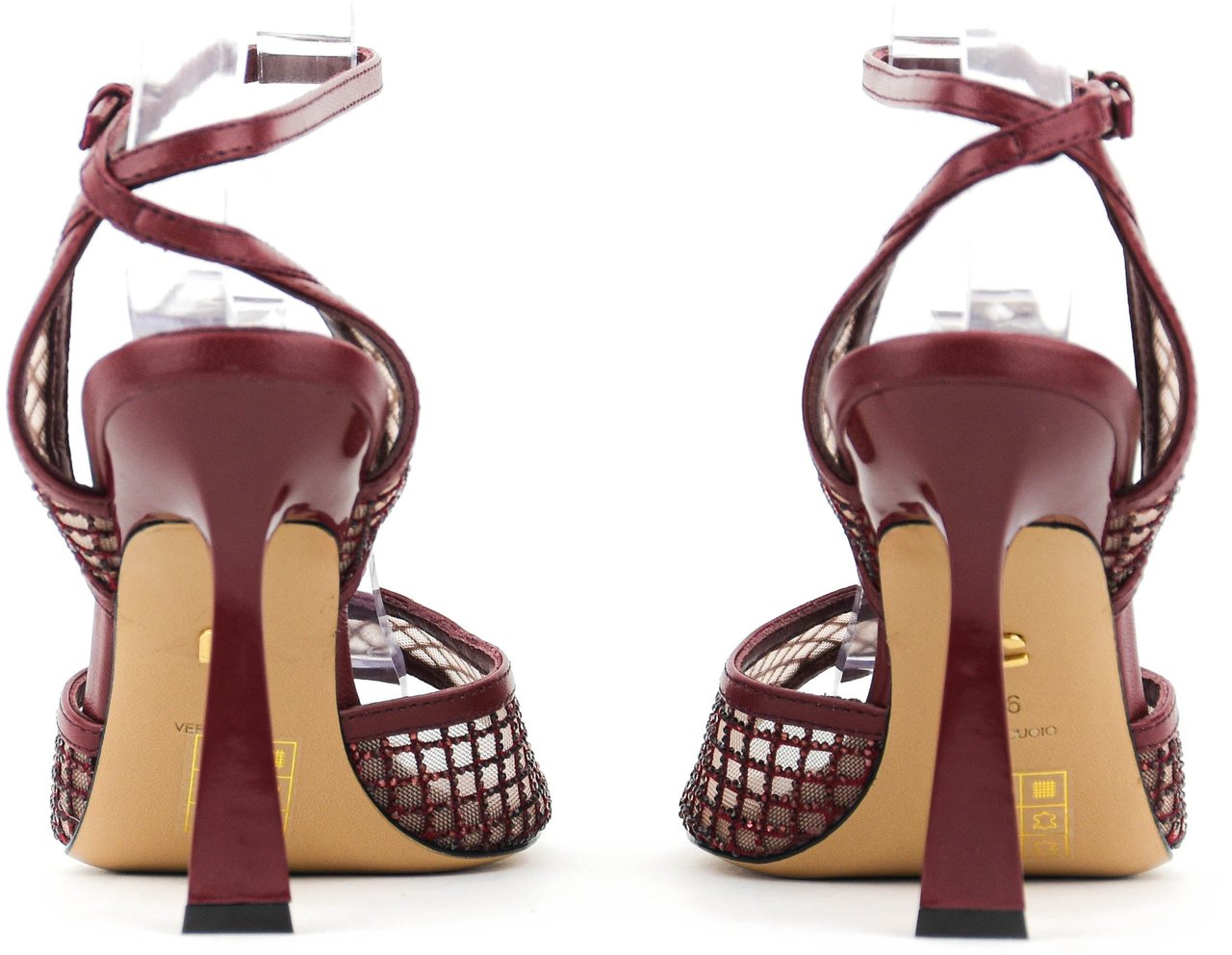 Lola Cruz Ruby Sandal 95 Burgundy Rood