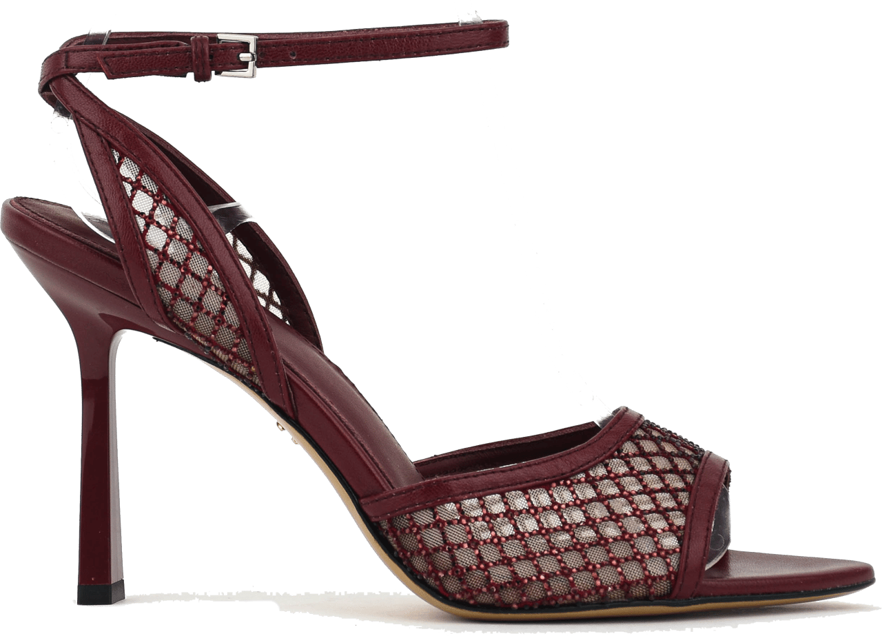 Lola Cruz Ruby Sandal 95 Burgundy Rood