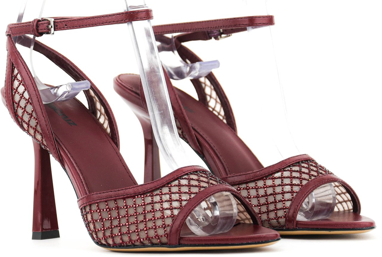 Lola Cruz Ruby Sandal 95 Burgundy Rood