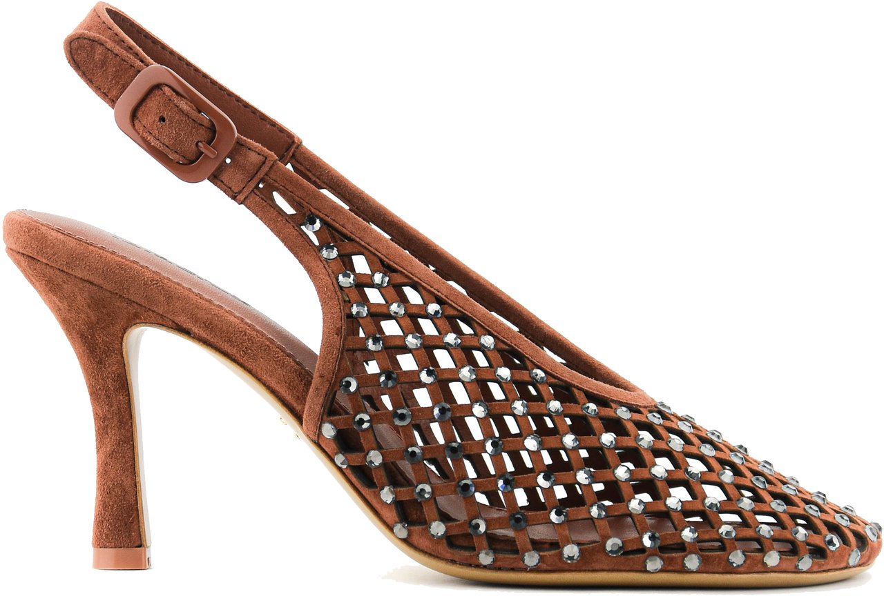 Lola Cruz Bruna Pump 80 Terracotta Bruin