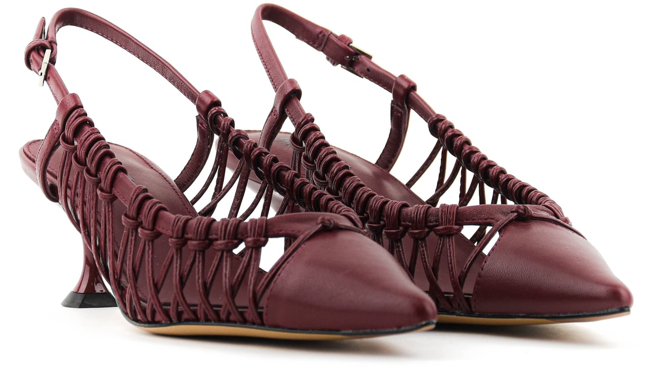 Lola Cruz Lulu Pump 6 Bordeaux Rood