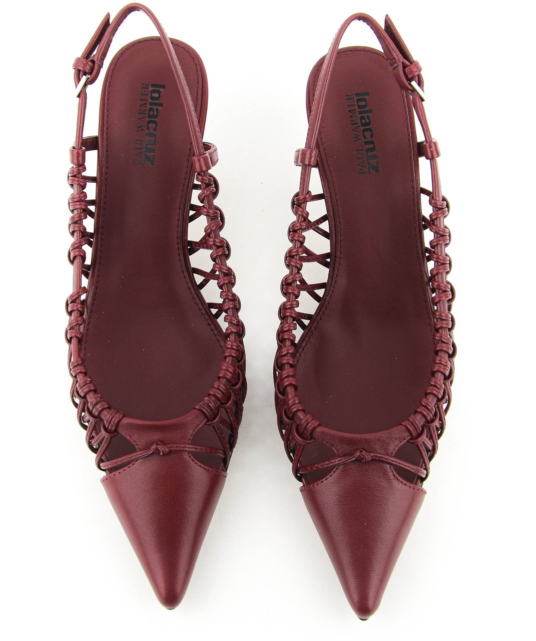 Lola Cruz Lulu Pump 6 Bordeaux Rood