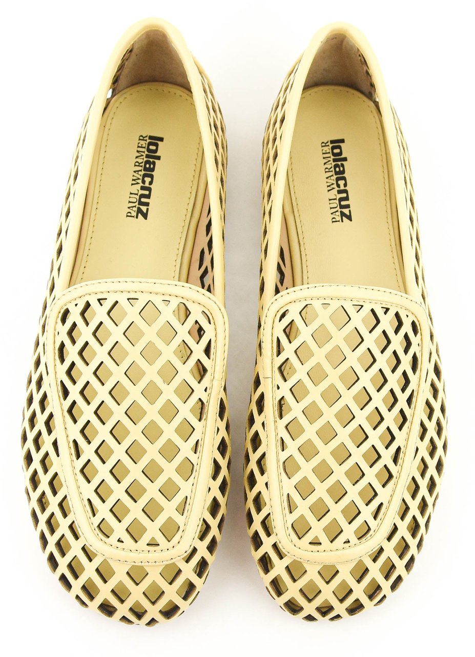 Lola Cruz Bruna Loafer Vanilla Geel