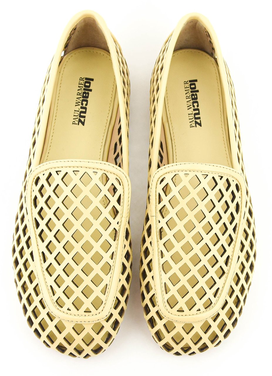 Lola Cruz Bruna Loafer Vanilla Geel