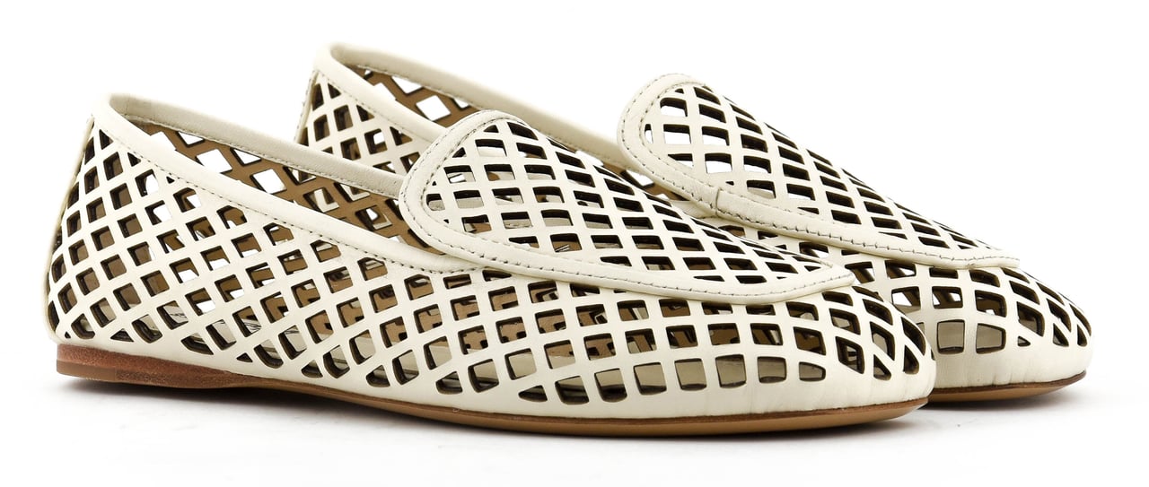Lola Cruz Bruna Loafer Off White Wit