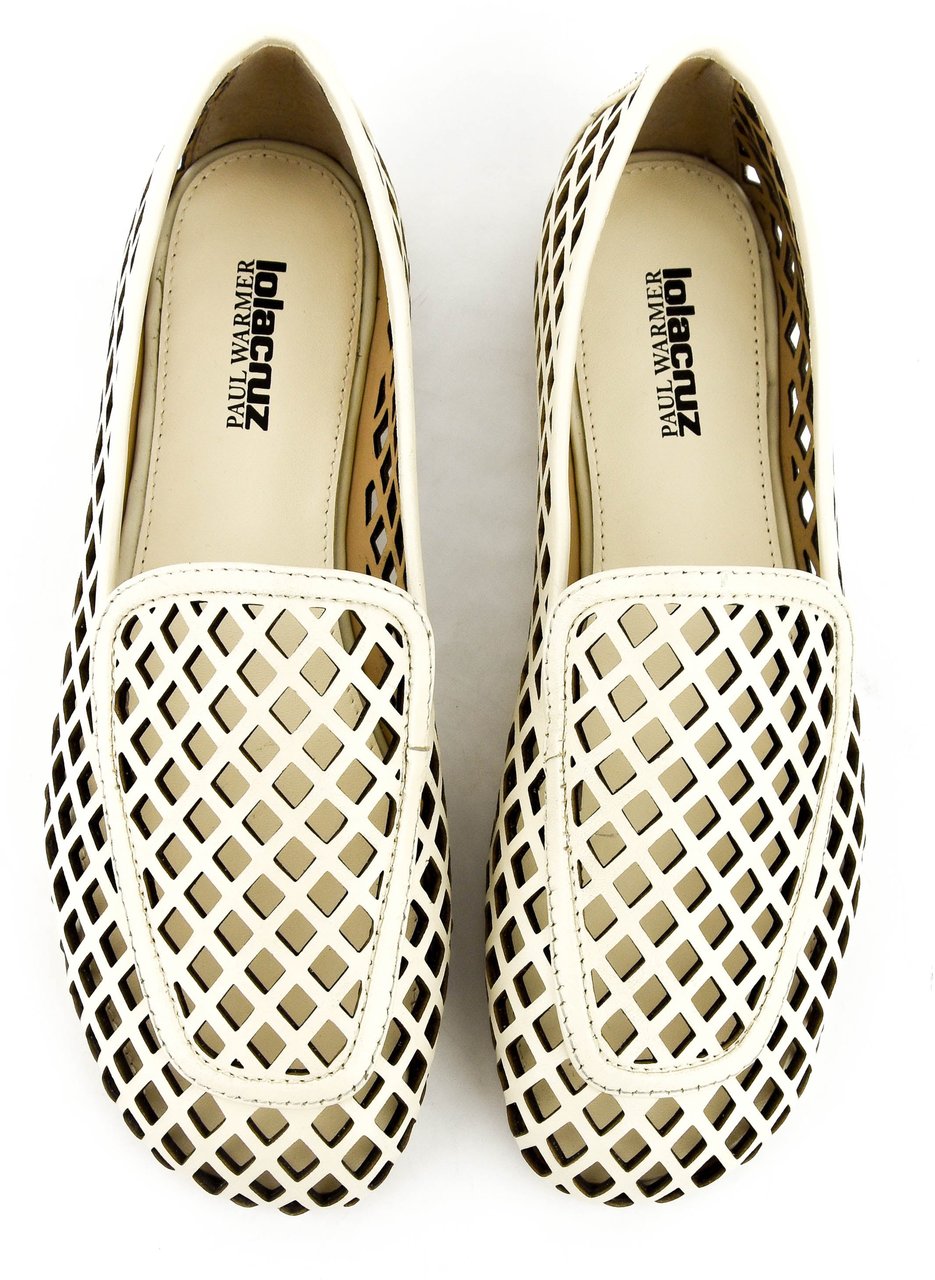 Lola Cruz Bruna Loafer Off White Wit