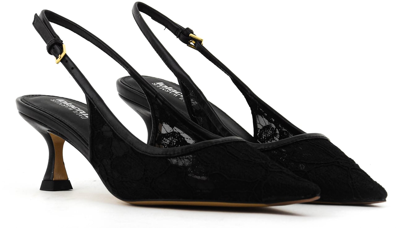 Lola Cruz Alberta Pump Lace Black 55 Zwart