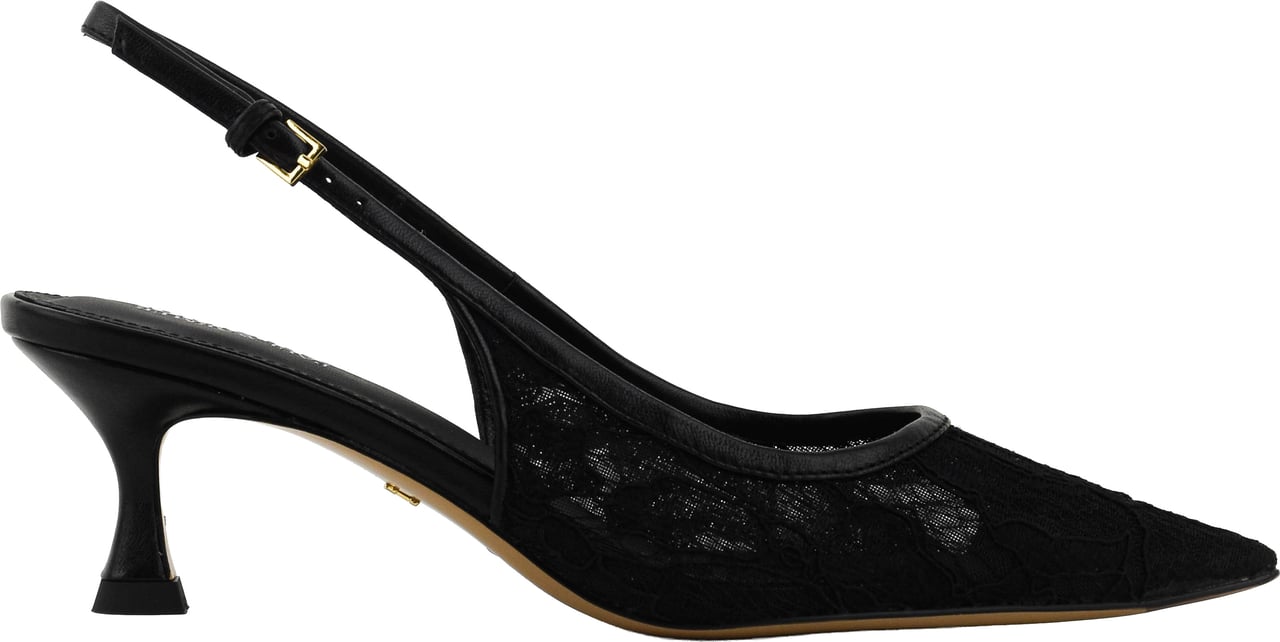 Lola Cruz Alberta Pump Lace Black 55 Zwart