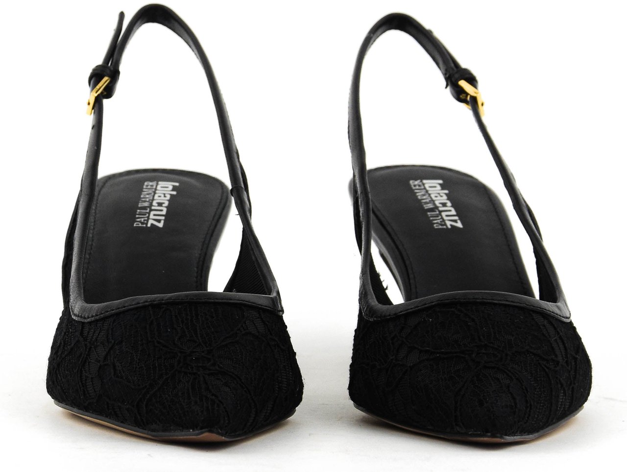 Lola Cruz Alberta Pump Lace Black 55 Zwart