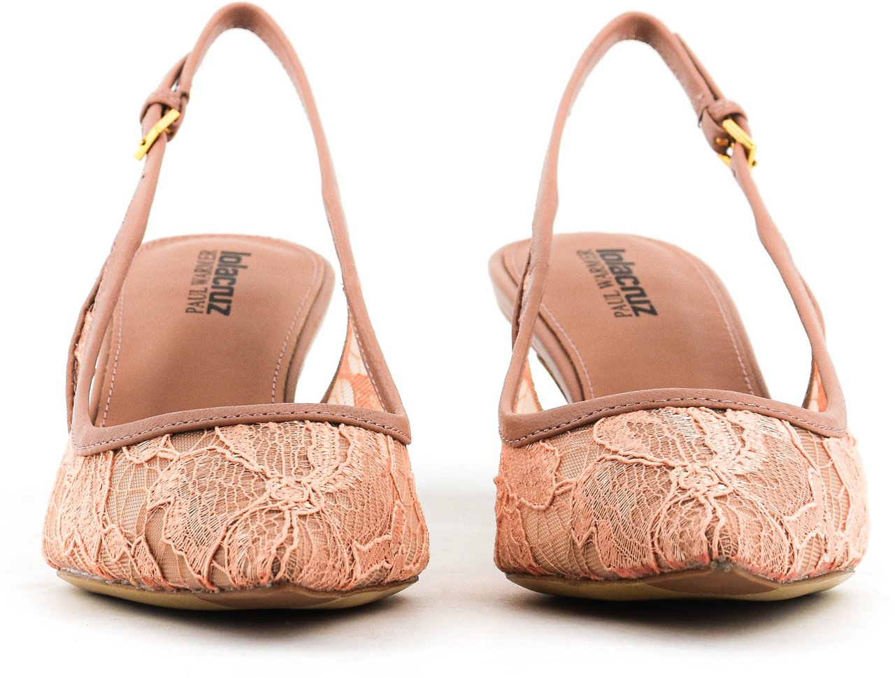Lola Cruz Alberta Pump Lace Nude 55 Beige