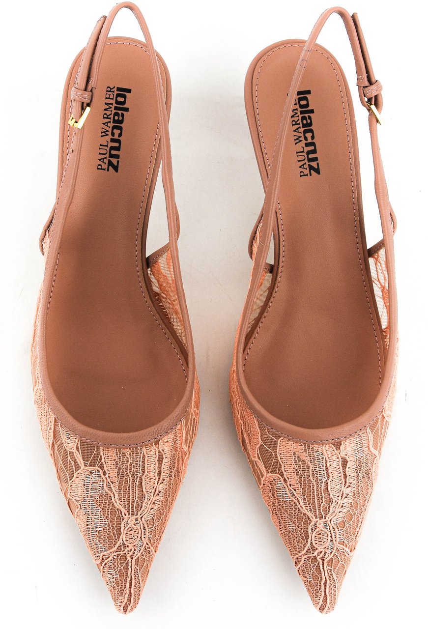 Lola Cruz Alberta Pump Lace Nude 55 Beige