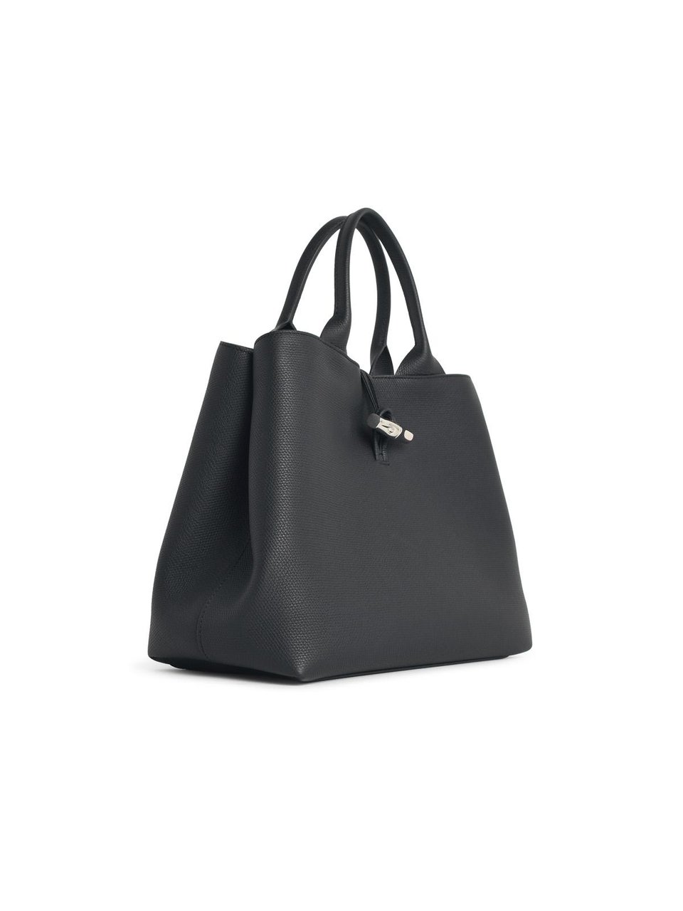 Longchamp Bag With Black Leather 'L Le Roseau' Handle Zwart