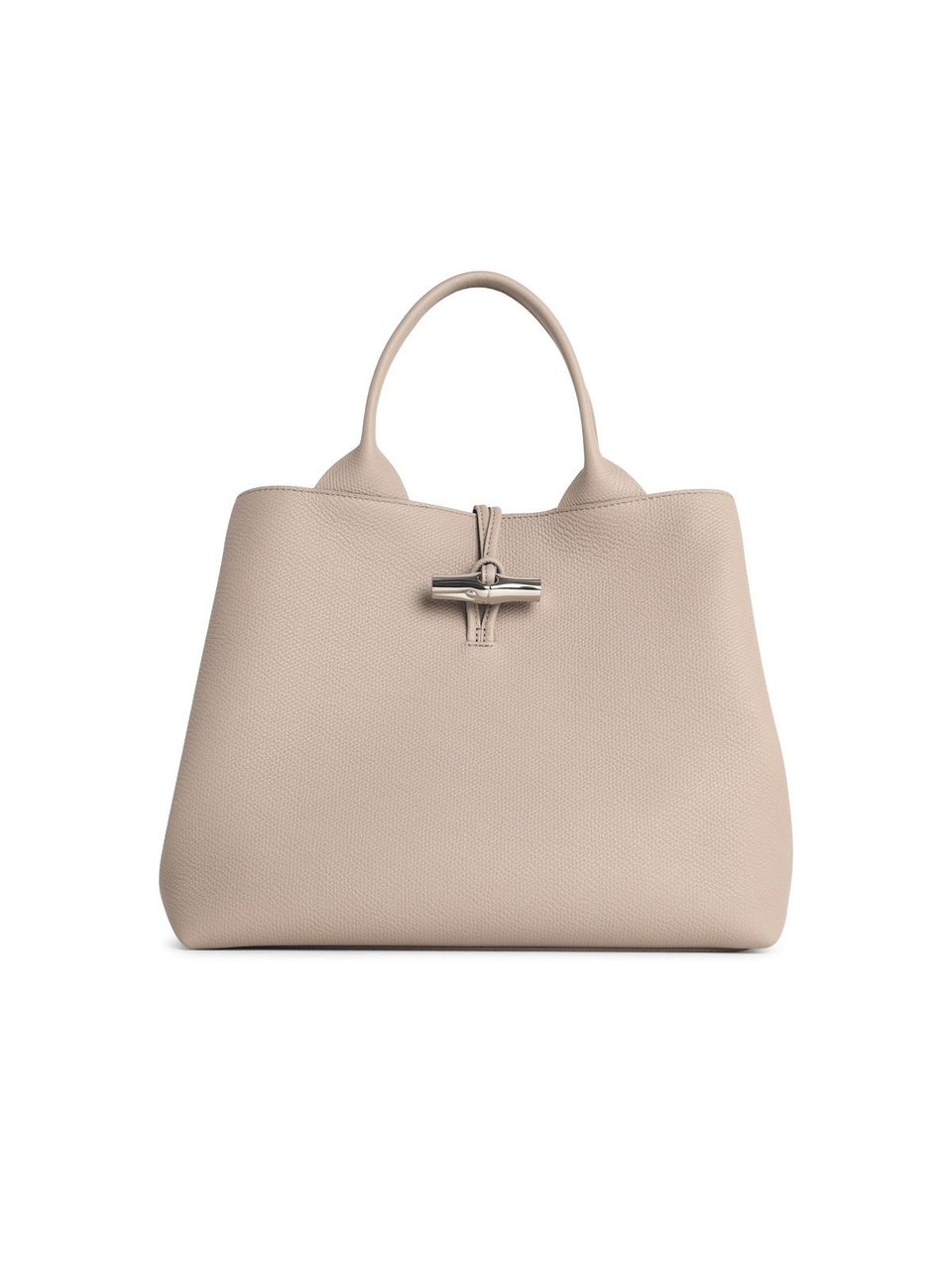 Longchamp Bag With 'L Le Roseau' Handle In Clay Leather Neutraal