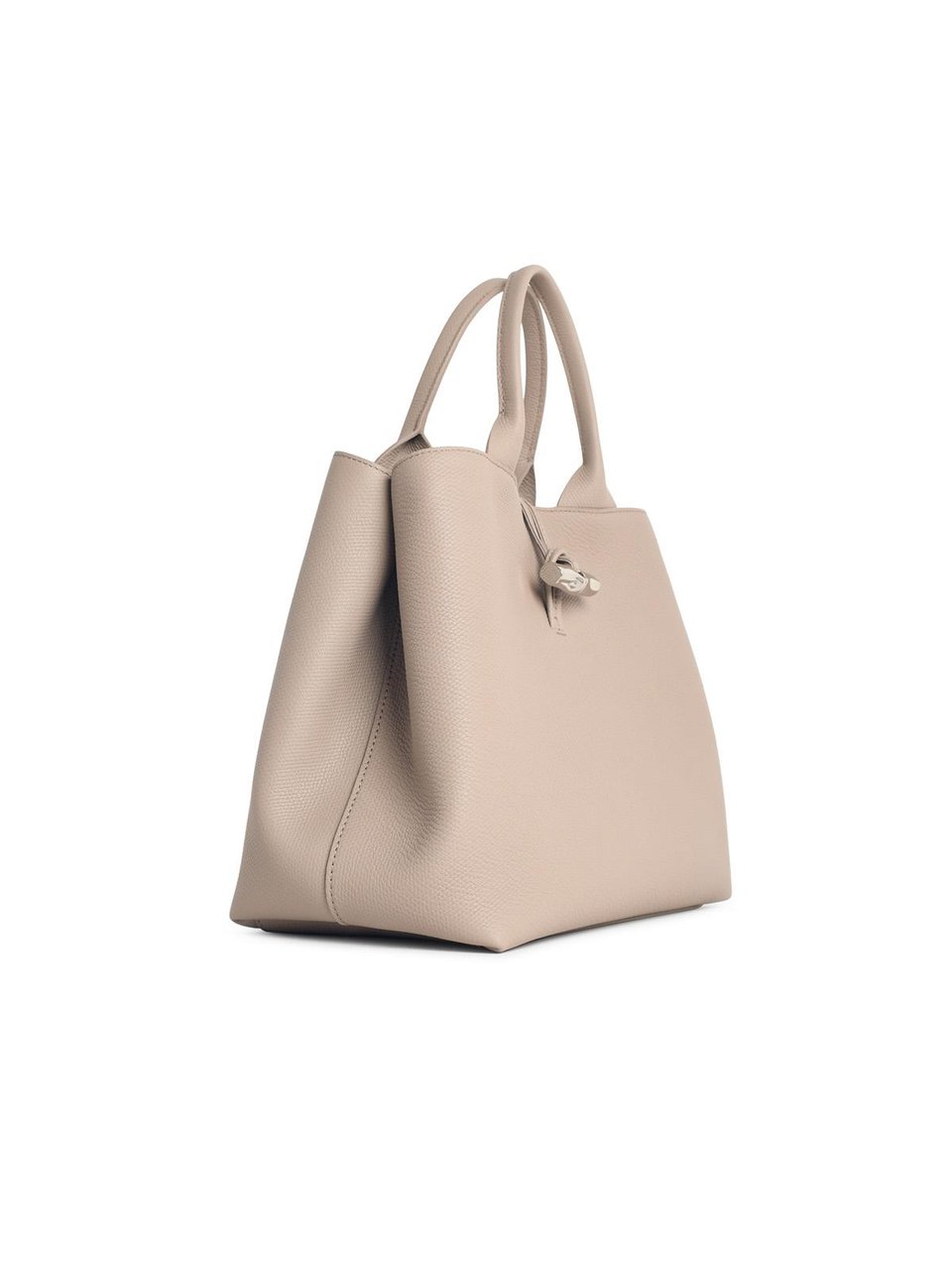 Longchamp Bag With 'L Le Roseau' Handle In Clay Leather Neutraal