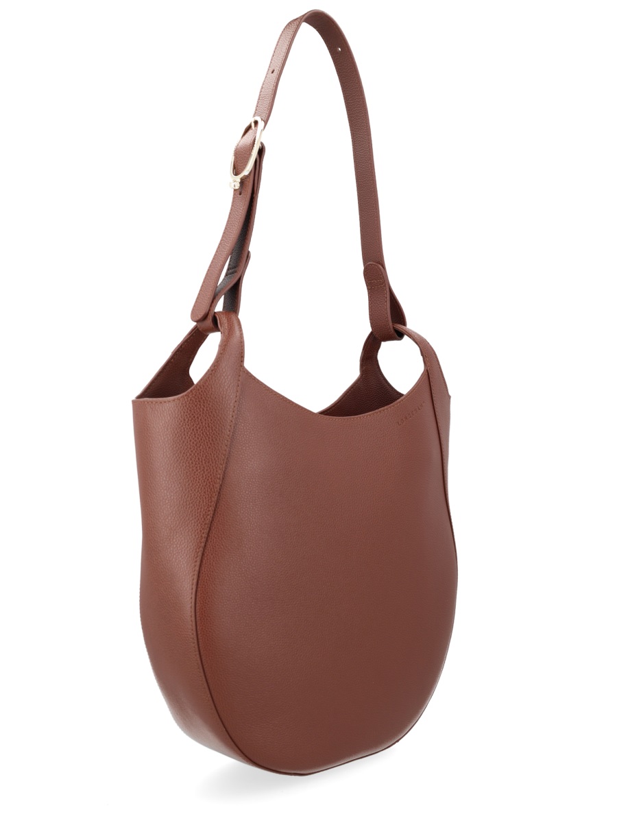 Longchamp Le Foulonné Crescent Silhouette Hobo Bag Bruin