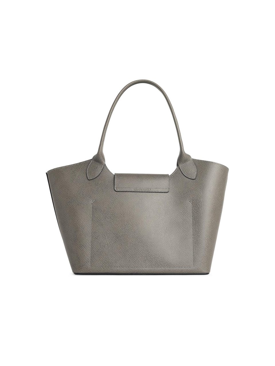 Longchamp L 'Épure' Shoulder Bag In Dove-Gray Leather Grijs